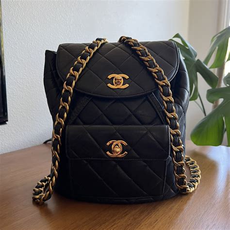 do all vintage chanel backpacks haave cc on bottom|Vintage Chanel bags 1970s.